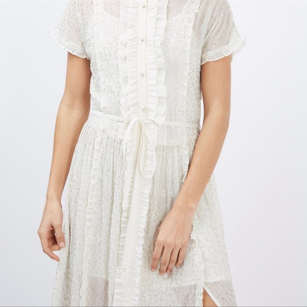 Topshop Embellished Shirt Dress